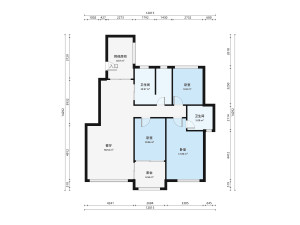 帝景豪庭西区3室2厅户型图3