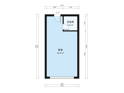 童梦天下一期小区2室2厅户型图1