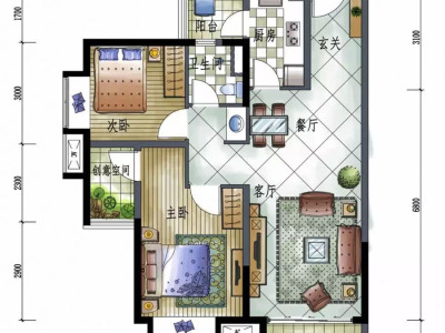 保利香槟苑小区0室0厅户型图1