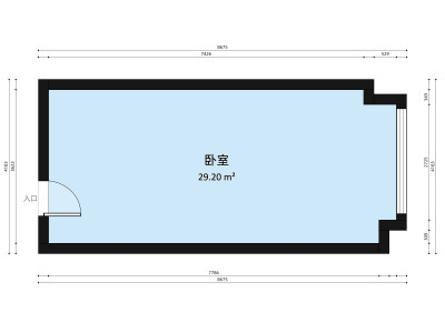 君御海城小区2室2厅户型图1