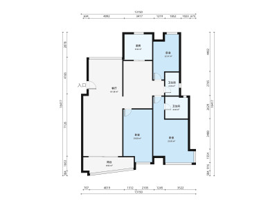 三水雅居乐花园小区3室2厅户型图3
