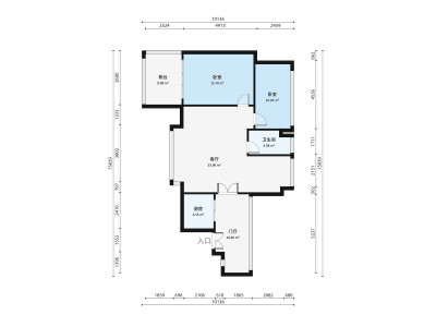 东城上邸小区2室2厅户型图1