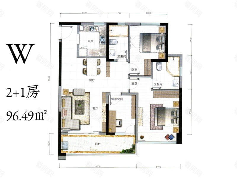 华发峰尚小区0室0厅户型图6