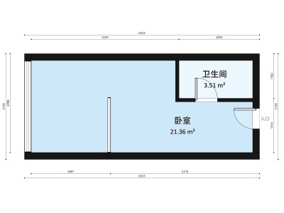 凤凰路58号大院小区1室0厅户型图2