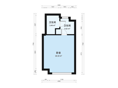 依云曦城小区1室0厅户型图3