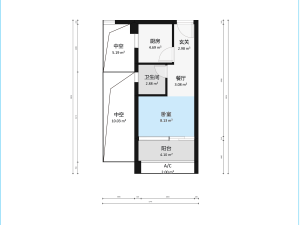 财富港 2室1厅 41.33㎡ 满五年深圳宝安区西乡二手房图片