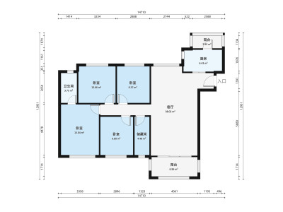 雅居蓝湾(高明)小区3室2厅户型图3