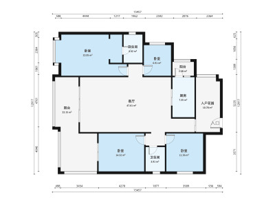 凰樵假日小区4室1厅户型图2