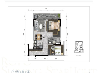 路福星光上小区2室2厅1卫户型图1