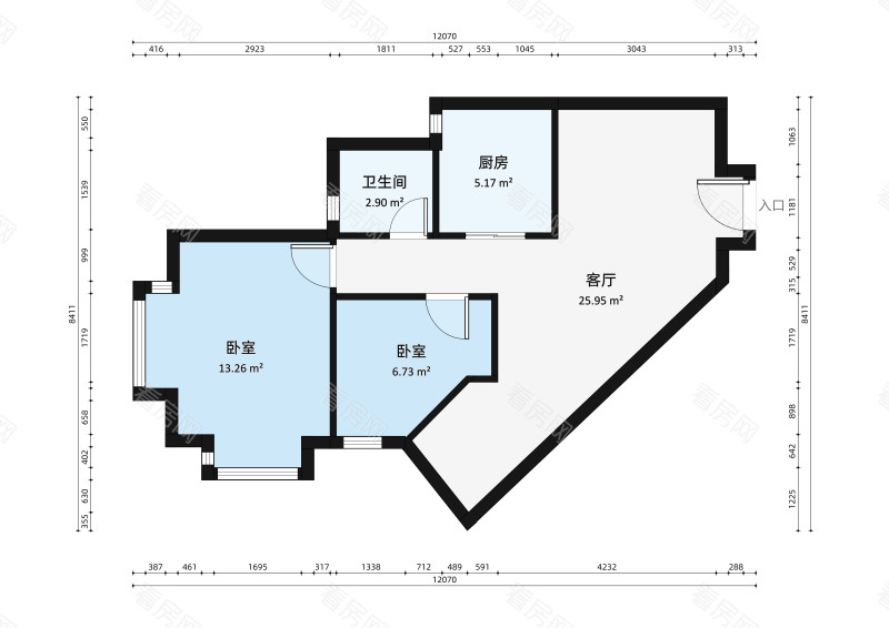 永怡花园北区小区2室2厅户型图8