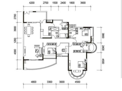 君御海城小区5室2厅4卫户型图1