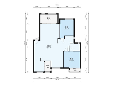 万科四季花城小区5室2厅户型图1