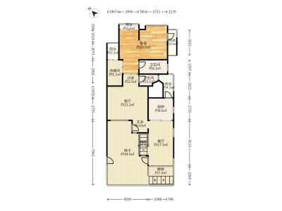 万科四季花城小区3室2厅3卫户型图4