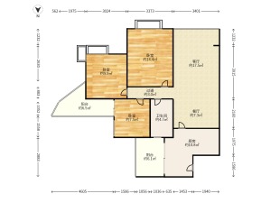 深业城 3室2厅 89.92㎡ 精装_深业城二手房户型图片1