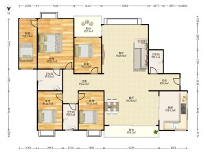碧海云天二期 4室2厅 212.2㎡ 简装深圳福田区竹子林二手房图片