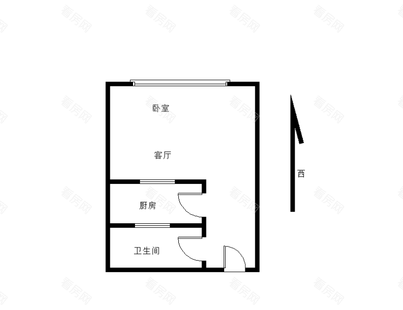 华发世纪城三期小区1室1厅1卫户型图10