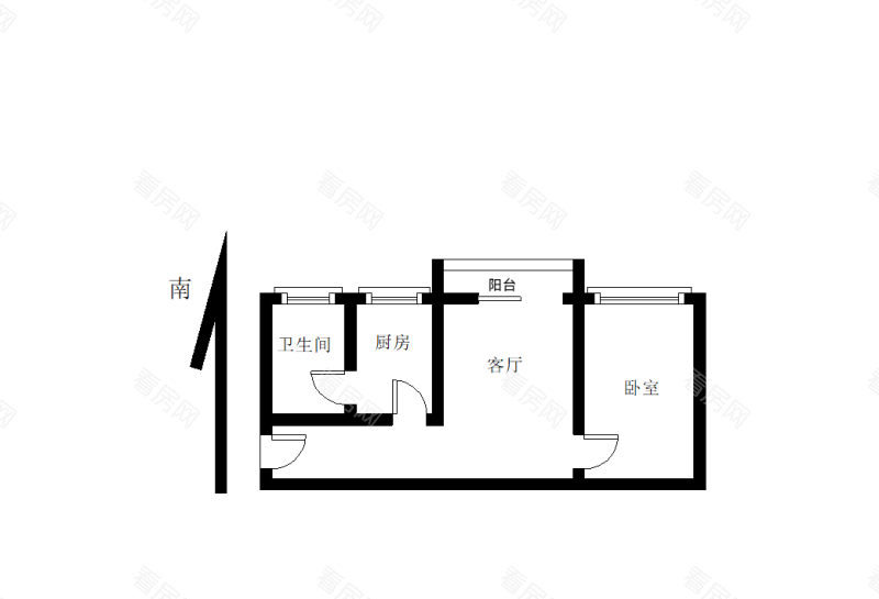 皇庭世纪小区1室1厅1卫户型图42