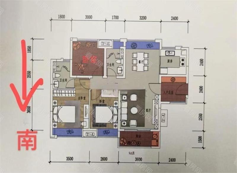 保利时代小区3室2厅2卫户型图36
